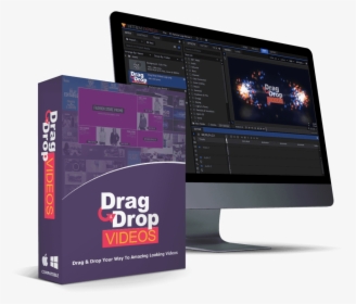 Drag And Drop Videos - Led-backlit Lcd Display, HD Png Download, Transparent PNG