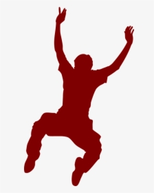 Jumping Silhouette Red Png, Transparent Png, Transparent PNG