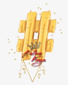 Gold Symbol Hashtag - Balloon, HD Png Download, Transparent PNG