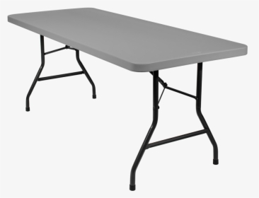 6 Foot Banquet Plastic Blow Mold Folding Table, Grey - Half Folding Table, HD Png Download, Transparent PNG