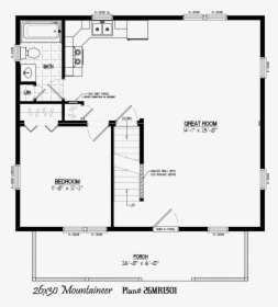 30 X 30 1 Bedroom House Plans, HD Png Download, Transparent PNG