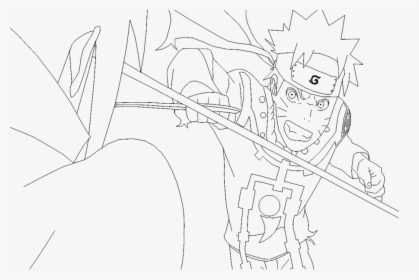 Naruto Vs Sasuke Final Battle By Vjsasuke - Line Art, HD Png Download, Transparent PNG
