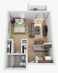Studio Apartment Floor Plans, HD Png Download, Transparent PNG
