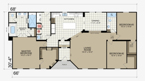 Two Bedroom Champion Homes Floor Plans, HD Png Download, Transparent PNG