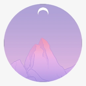 #moon #mountain #purple #cycle #tumblr #png #sticker - Circle, Transparent Png, Transparent PNG
