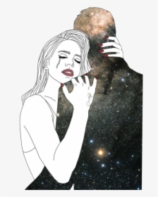 #lanadelrey #couple #stars #space #casal #cute #sad - Love At First Sight Drawing, HD Png Download, Transparent PNG