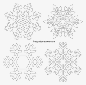 Black And White Printable Snowflake Clipart, HD Png Download, Transparent PNG