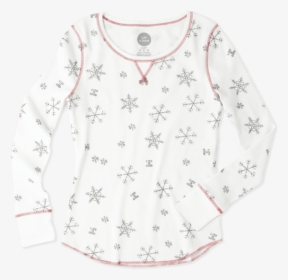 Women S Snowflake Pattern Thermal Sleep Set - Waffle Pattern Thermal Shirt Women, HD Png Download, Transparent PNG