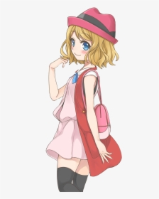 #pokemon #pokemonserena #serena #pokegirl #pokemonxy - Short Hair Pokemon Anime Serena, HD Png Download, Transparent PNG