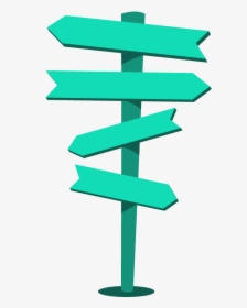 Direction Sign - Roads Confused Decision Woman, HD Png Download, Transparent PNG