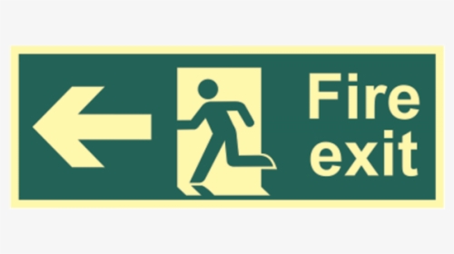 Asec Photoluminescent Fire Exit Arrow Direction Sign - Printable Fire Exit Sign, HD Png Download, Transparent PNG