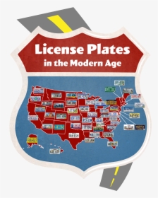 Modern License Plate - Map, HD Png Download, Transparent PNG