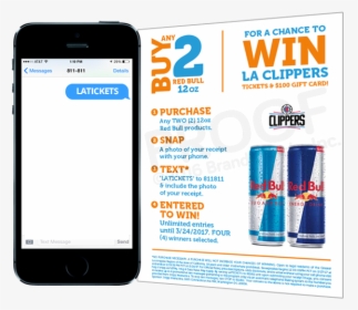 Red-bull La Clippersweb - Smartphone, HD Png Download, Transparent PNG