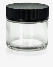2oz Child Resistant Glass Jars With Lids, 53mm Child - Glass Jar Black Cap, HD Png Download, Transparent PNG