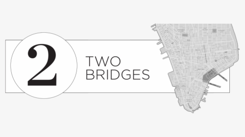 2 Two Bridges Header With Map - Architecture, HD Png Download, Transparent PNG