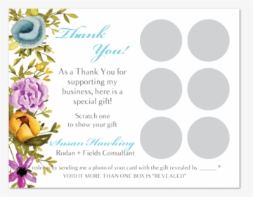 Lovely Florals Gift Card Scratcher  								data-caption - Rose, HD Png Download, Transparent PNG