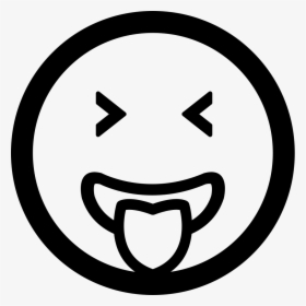 Emoticon Face Square With Tongue Out Of The Mouth And - Download Png, Transparent Png, Transparent PNG