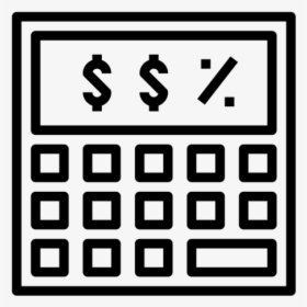 Mortgage-calculator - Calculator Line Icon, HD Png Download, Transparent PNG
