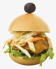 Crispy Chicken Burger - Bun, HD Png Download, Transparent PNG