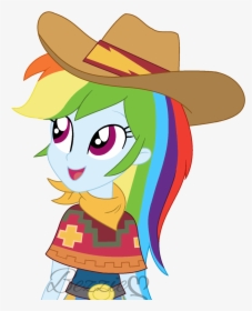 Transparent Cowboy Hat Clipart - Rainbow Dash Cowgirl, HD Png Download, Transparent PNG