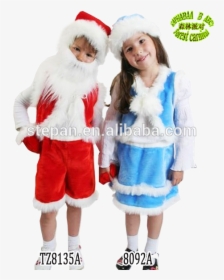 Tz-62223 Blue Santa Costume Dress For Girl - Vestidos De Santa Claus Para Niñas Azul, HD Png Download, Transparent PNG