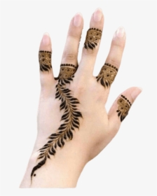 Finger Mehndi Designs For Girls Easy Mehndi Designs - Simple Finger Mehndi Design 2019, HD Png Download, Transparent PNG