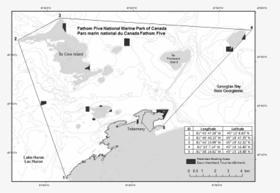 Fathom Five National Marine Park - Map, HD Png Download, Transparent PNG