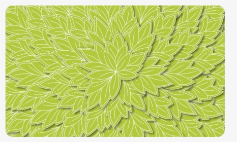 Floating Leaf Pattern Spring Green White Nature Doormat - Placemat, HD Png Download, Transparent PNG