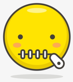 030 Zipper Mouth Face - Icon, HD Png Download, Transparent PNG
