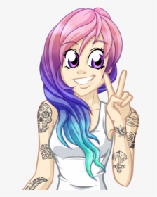 Tattoo Girl Stickers - Love Girl Stickers Png, Transparent Png, Transparent PNG