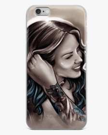 Casual Blue Hair & Tattoo Girl Iphone Case - Hair Tattoo, HD Png Download, Transparent PNG