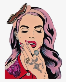 #tattoo Girl - Lana Del Rey Drawing, HD Png Download, Transparent PNG
