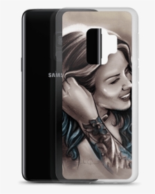 Casual Blue Hair & Tattoo Girl Samsung Case - Mobile Phone, HD Png Download, Transparent PNG