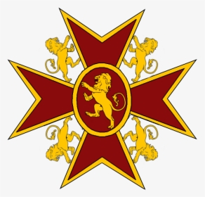 Royal Order Of The Lion Of Godenu - Red Transparent Maltese Cross, HD Png Download, Transparent PNG