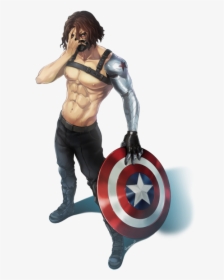 James Buchanan Barnes And Winter Soldier Drawn - Captain America Fan Art, HD Png Download, Transparent PNG