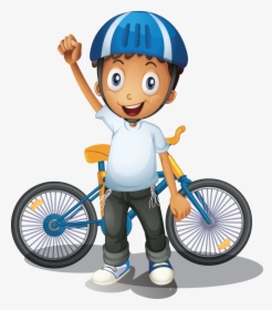 Amazing Kids Bicycle Student - Bicycle And Helmet Clipart, HD Png Download, Transparent PNG