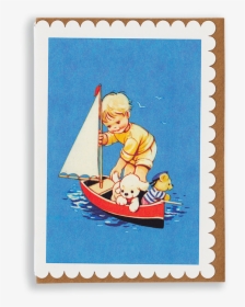 Mabel Lucie Attwell Out To Sea Toy Boat Greetings Card - Postage Stamp, HD Png Download, Transparent PNG