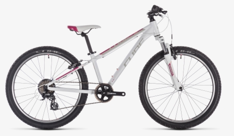 2019 Cube Access 240 Kids Mountain Bike In White, HD Png Download, Transparent PNG