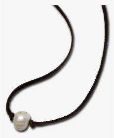 Leather Necklace Png - Choker Simple Pearl Necklace, Transparent Png, Transparent PNG