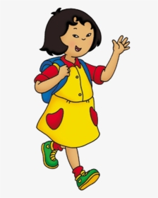 Caillou S Friends Sarah Walking To School Png - Caillou Characters, Transparent Png, Transparent PNG