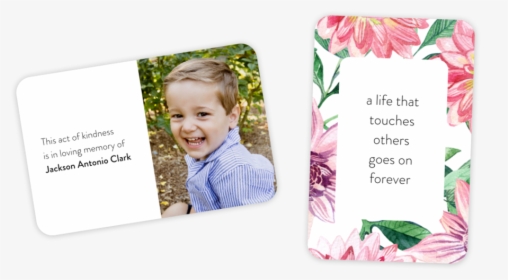 Kindness Cards Copy - Act Of Kindness Cards In Memory, HD Png Download, Transparent PNG
