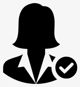 Woman Tick - Women Icon Vector Png, Transparent Png, Transparent PNG