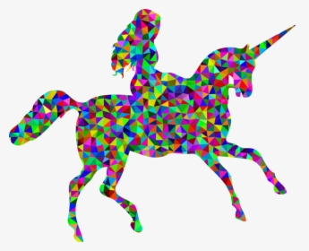 Unicorn Equestrian Horse Silhouette Fairy Tale - Unicorn And Fairy Silhouette, HD Png Download, Transparent PNG
