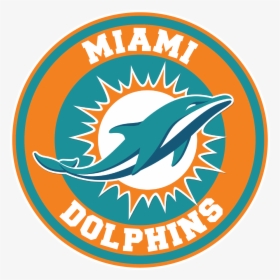 Miami Dolphins Circle Logo Vinyl Decal / Sticker 5 - Nfl Miami Dolphins, HD Png Download, Transparent PNG
