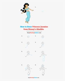 How To Draw Princess Jasmine From Disney S Aladdin - Drawing, HD Png Download, Transparent PNG