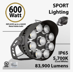 Led Stadium Lights And Arena Light 600w 83900 Lm Equal - 500w Led Narrow Beam Spotlights, HD Png Download, Transparent PNG