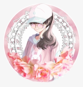 #pink #flower #icon #anime - Garden Roses, HD Png Download, Transparent PNG