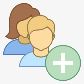 Add User Group Woman Man Icon - Add User Group Icon, HD Png Download, Transparent PNG