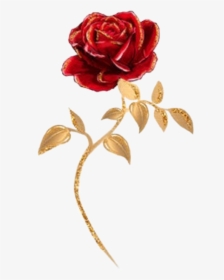 #watercolor #rose #flower #flowers #roses #floral #red - Beauty And The Beast Single Rose, HD Png Download, Transparent PNG