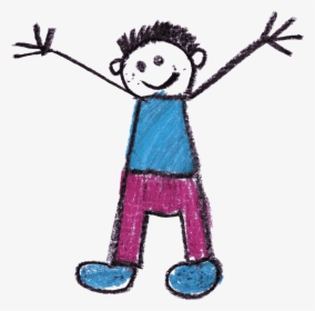 Crayon Doodle Happy Kids Drawing 2, HD Png Download, Transparent PNG